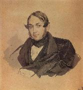 Karl Briullov Portrait of Sergei Sobolevsky painting